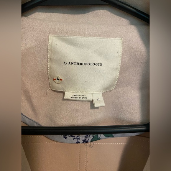 Anthropologie Blush Pink Faux Suede Moto Jacket Size XL - Picture 2 of 7